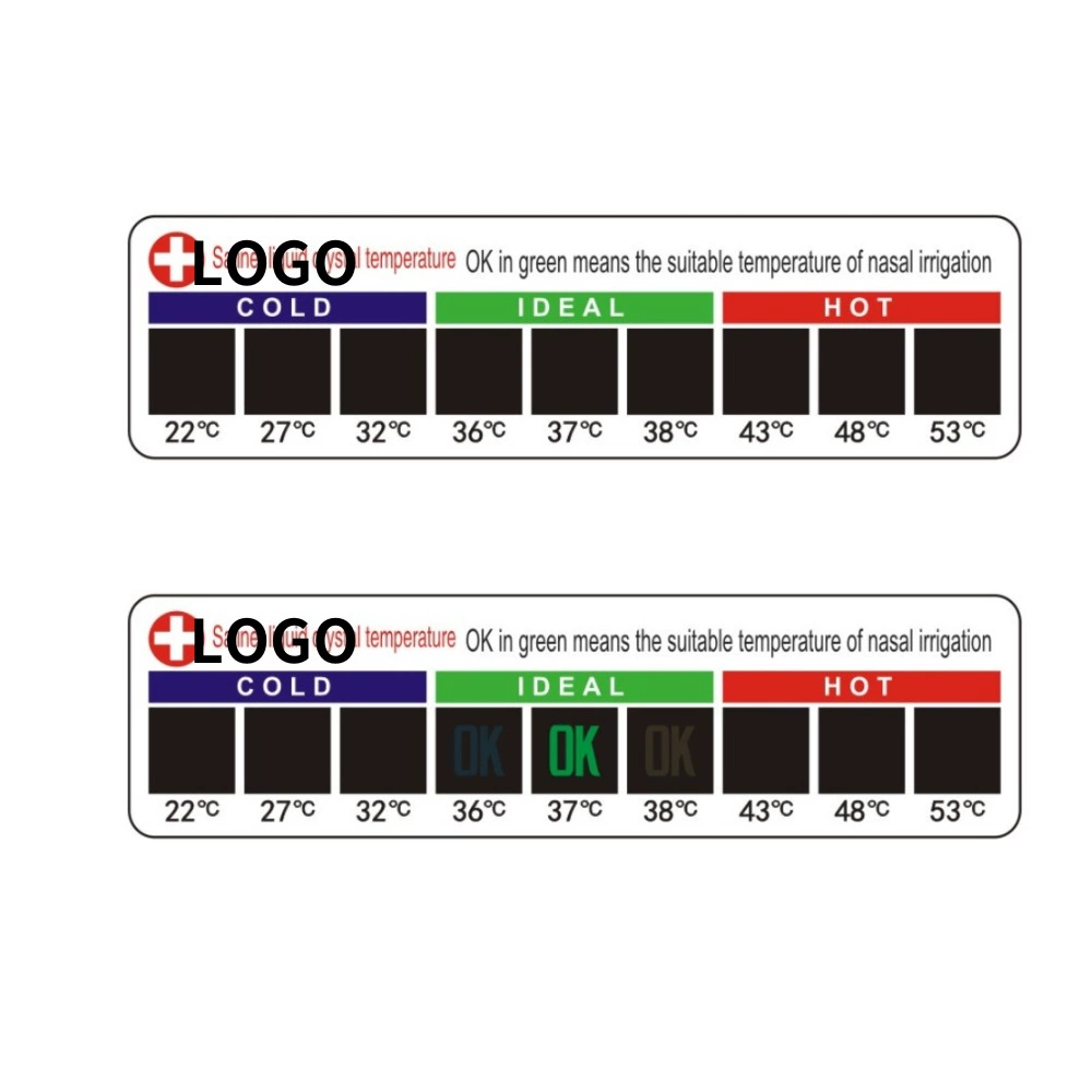Термометр соленой воды паста жидкокристаллический измерительный термометр промывка носа паста для измерения температуры соленой воды может быть напечатана ЛОГОТИП