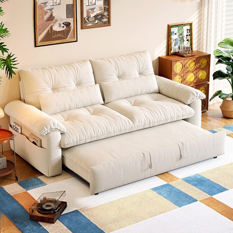 Cream Style down Sofa Bed Removable and Washable Foldableing Dual-Purpose 2025 New Living Room Small Apartment Multi-Functional Retractable Bed