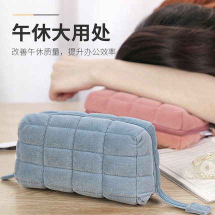 Japonés kokuyo Guoyu nemunemu almohada bolsa lápiz fresco lindo bolsa de almacenamiento almohada suave y cómodo