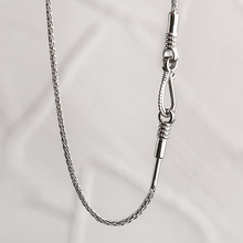 S925银 （电白金）肖邦链藏式配饰diy 吊坠挂件饰品配件项链