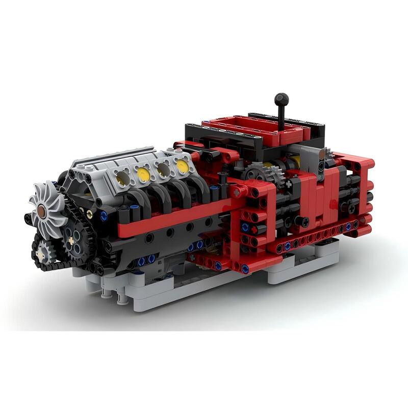 MOC-79482 building blocks compatible with Lego Ferrari 488GTE manual 8-speed gearbox assembly decoration gift MOC-79482 building blocks compatible with Lego Ferrari 488GTE manual 8-speed gearbox assembly decoration gift