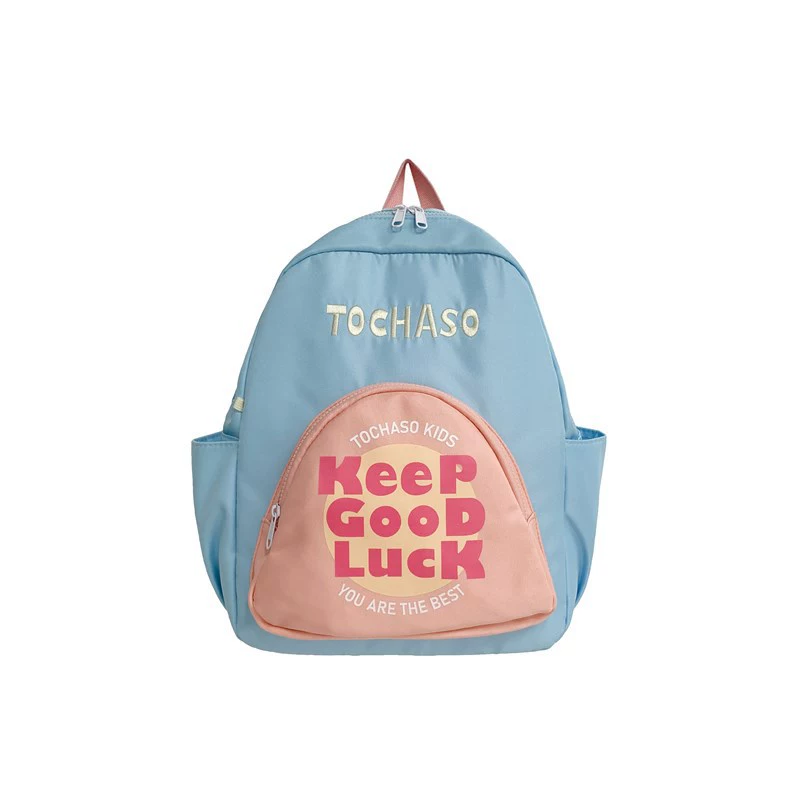Big school bag with letters, capacious high quality backpack, simple and elegant design