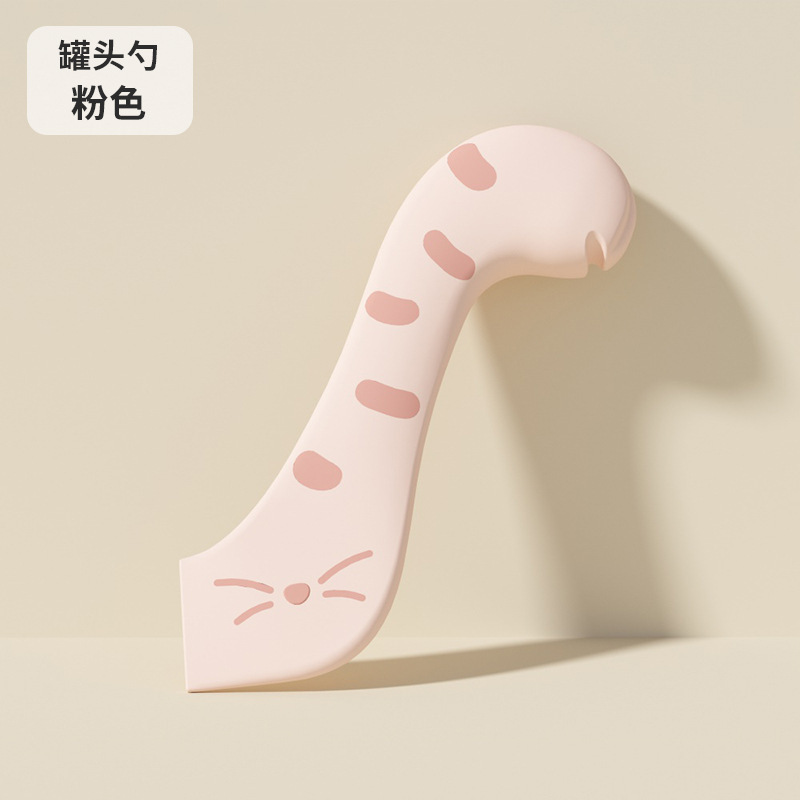 Cucharas enlatadas para mascotas, cucharas de alimentación húmeda multifuncional para gatos, cucharas enlatadas para gatos con tapa abierta