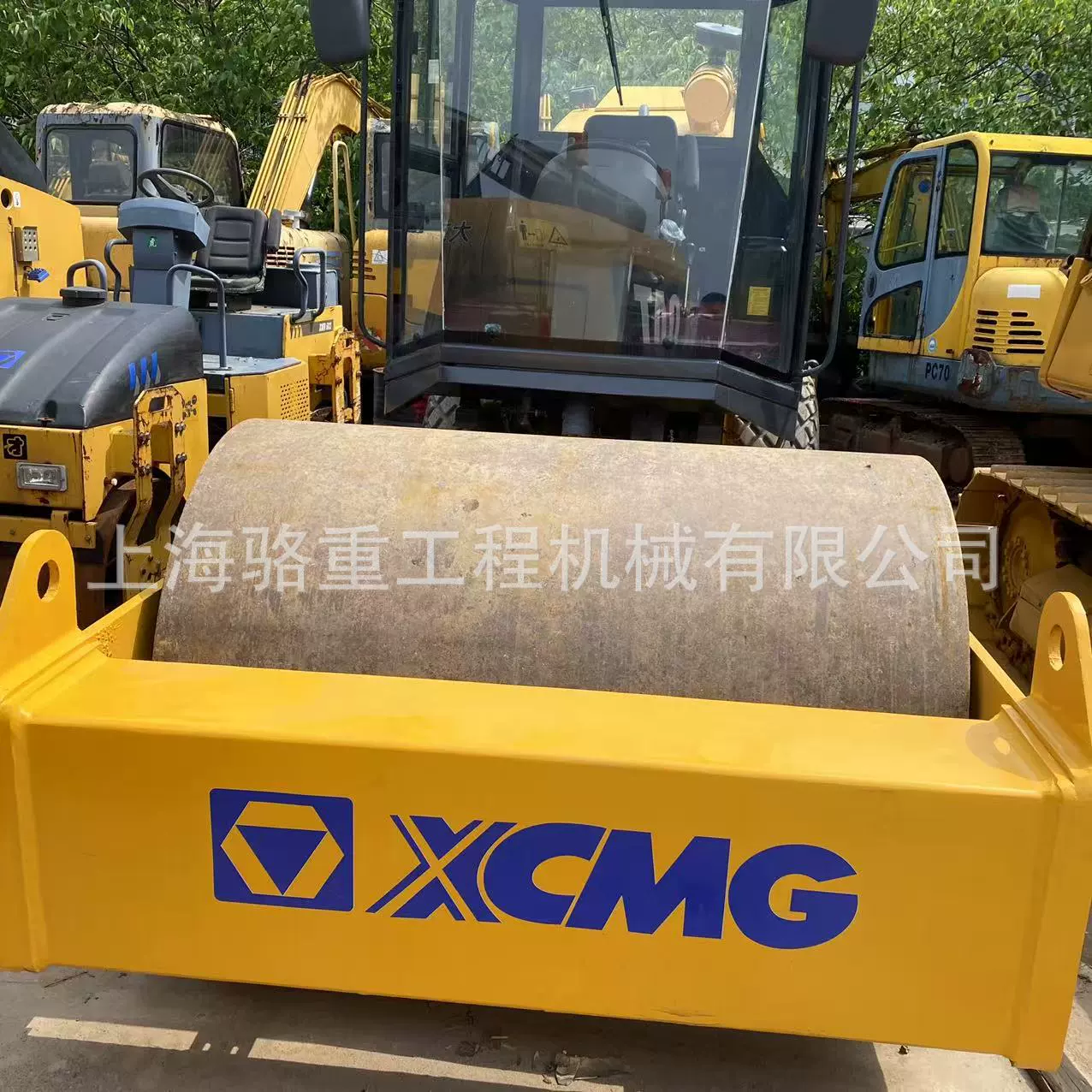 Экспортная торговля XCMG 12-тонный вибрационный б/у каток 2-й руки 12T с одним стальным колесом Б/у катки