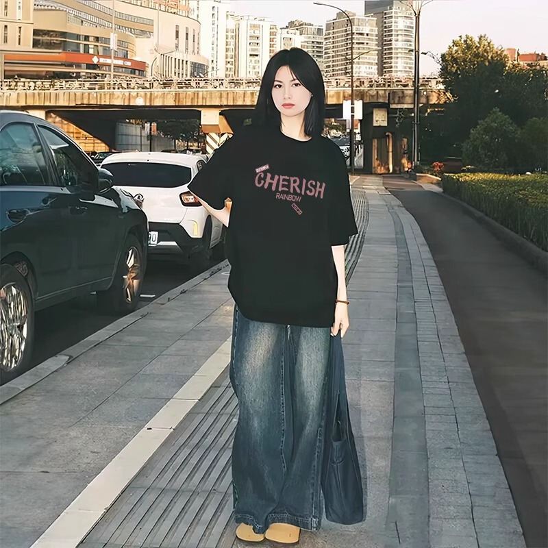 White Short-Sleeve T-Shirt for Women 2026 New Style Pure Cotton Half-Sleeve Loose Summer Base Layer Niche Design Top