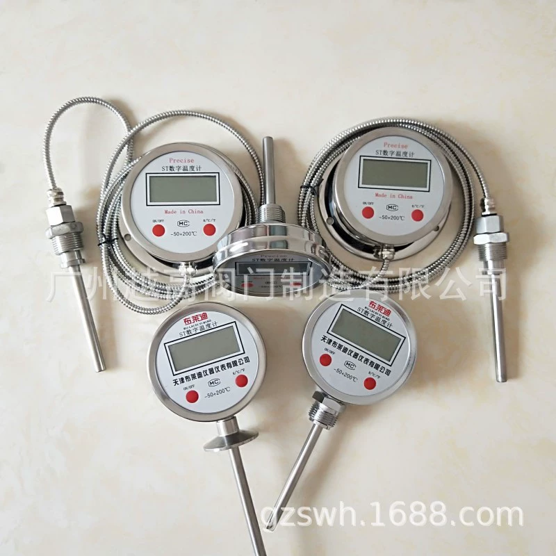 Биметаллический термометр с цифровым дисплеем WST411, цифровой термометр с цифровым дисплеем, термометр с цифровым дисплеем