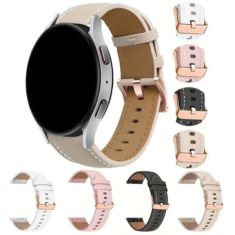 Suitable for Huawei Garmin Samsung 18mm 20mm Replacement Watch Strap Women's Smart Watch Leather Wristband in Stock
