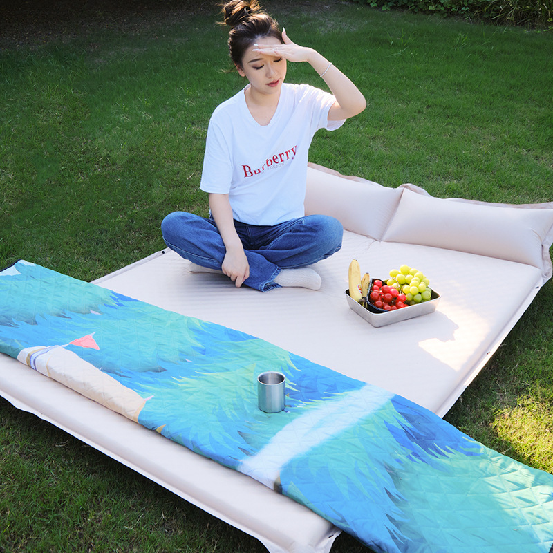 自動空気入りマットレス屋外キャンプ携帯エアマット家庭用フロアマットキャンプ防湿テントマット