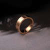 Ring stainless steel for beloved, 750 sample gold, 6mm, wholesale