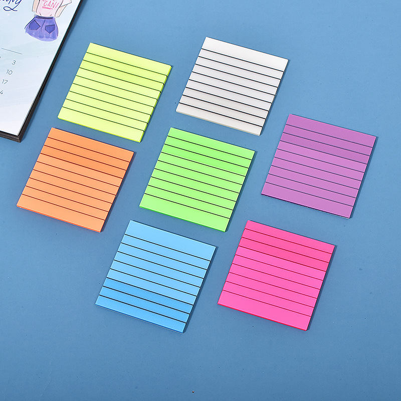 접착 라벨 스티커가 있는 대학원 입시 중학생을 위한 가로 줄무늬가 있는 메모 용지 사무실 대형 메모