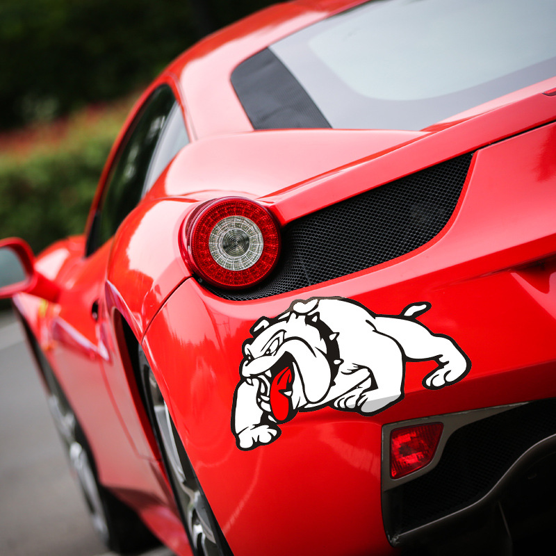 Pegatinas de coche personalizado creativo mal perro cubierta de bloqueo de arañazos coche pegatinas decorativas calcomanías divertidas pegatinas modificadas image 1