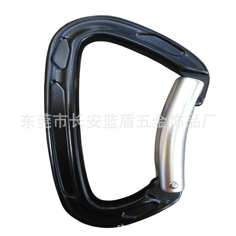 Outdoor Climbing Carabiner D-Shaped Main Lock Safety Quick-Release Buckle Curved Door Hammock Yoga Camping Hanging Buckle Aviation Aluminum Buckle