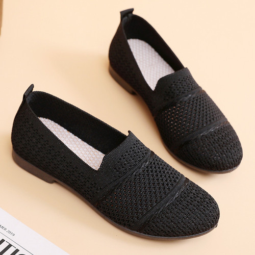 Women's Casual Fashion Canvas Shoes with Crocheted Soft Sole, Fisherman's Flat Breathable Old Beijing Cloth Shoes