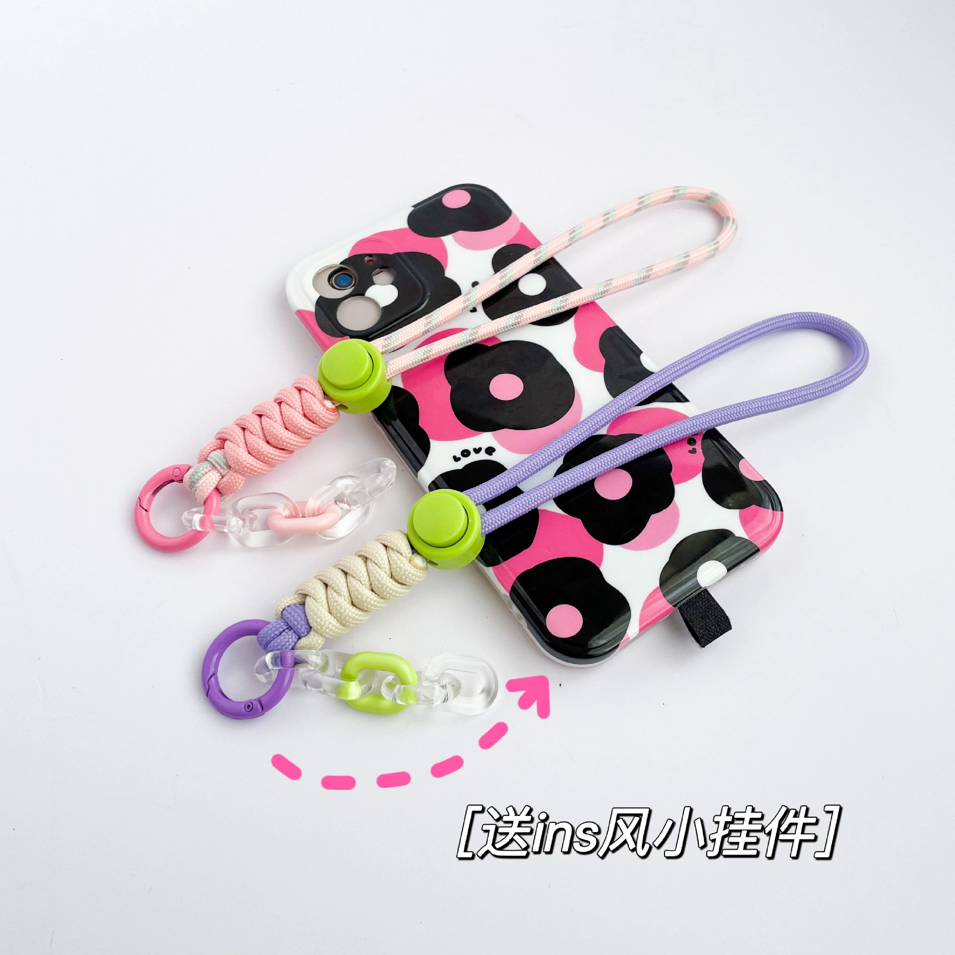 Brand mobile phone, strap, camera, USB flash drive, trend pendant handmade, high-end