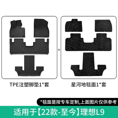 Modelə uyğun ayaqaltı Car Floor Mats, Full Tpe - 22-ideal-l9-injection-molded-double-layer-floor-mats-galaxy-carpet-surface