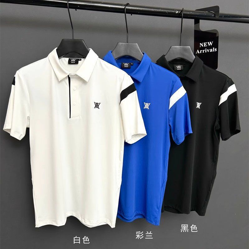 Golf New Clothing Men's T-Shirt Short Sleeve Lapel Summer Casual Sports Quick-Drying Breathable Top Jersey
