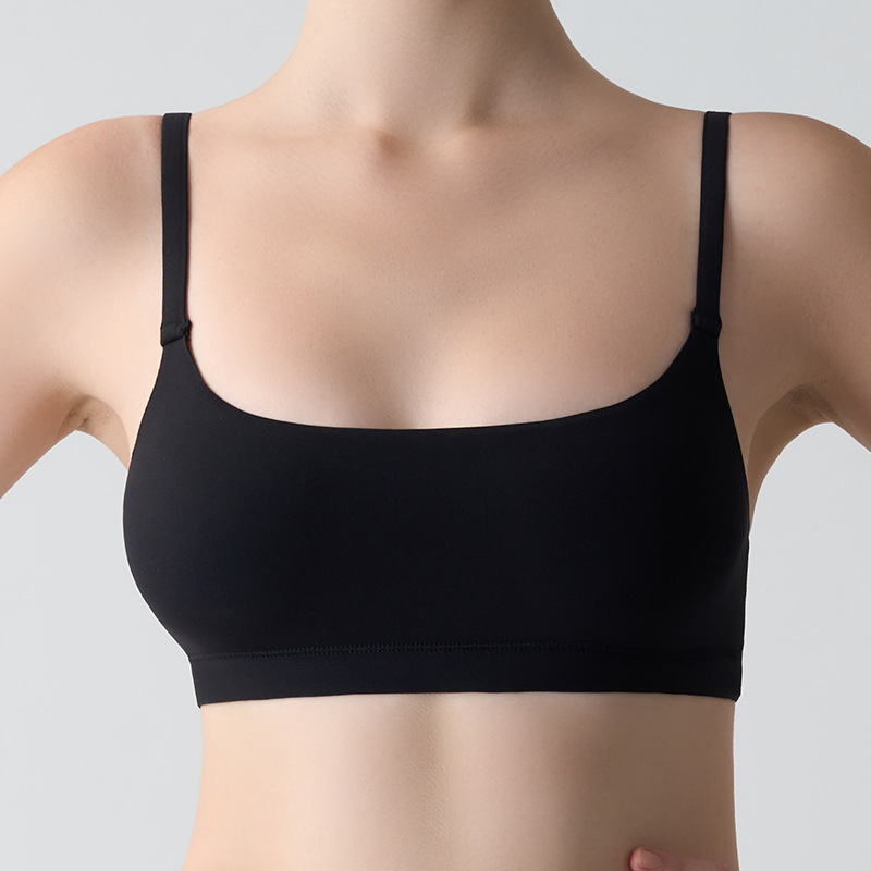 SK*Mと同じスタイルのFITS EVERYBODYブラ、パッドなし、調節可能なショルダーストラップ、高弾性で裸感覚のブラセット|undefined