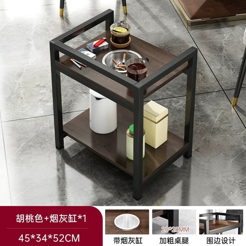 Mesa de mahjong, mesa de centro, estante de té, mesa lateral pequeña de doble capa móvil, sala de ajedrez y cartas, mini mesa de té especial para jugar a las cartas