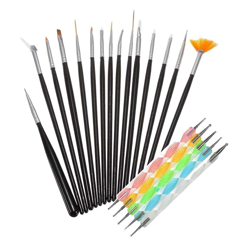 Завод питания 15 ногтей ручка + 5 спиральный стержень двойной дрель ногтей набор инструментов