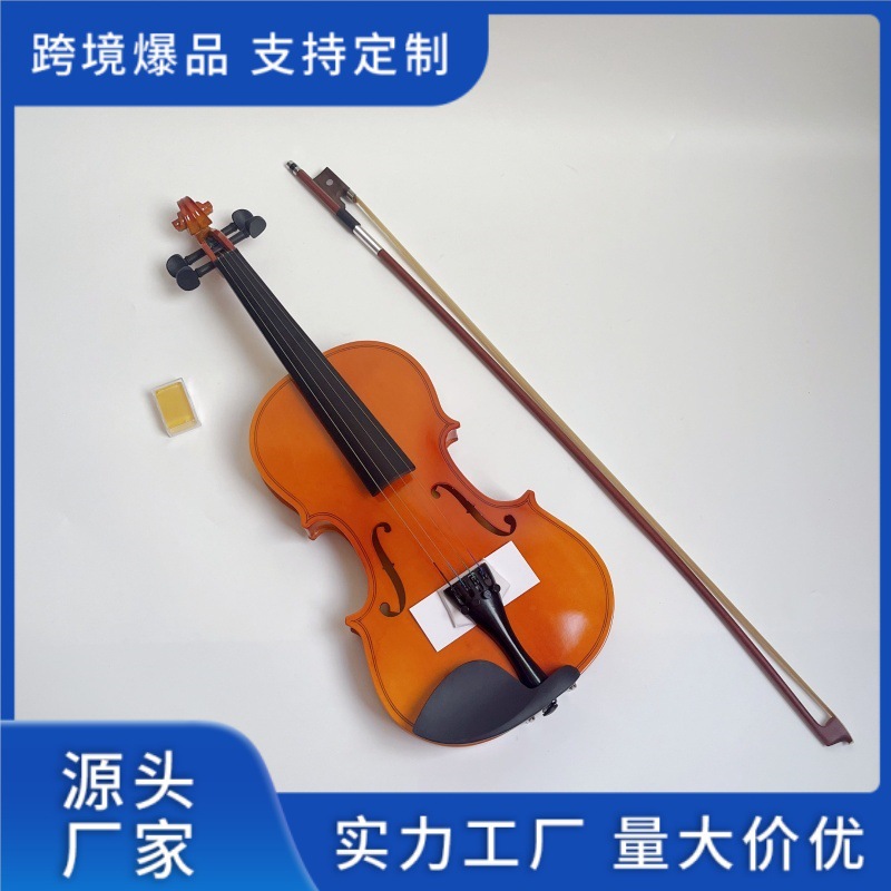 Beginner 4/4 Violin Grade Examination Special Adult Self-Study Solid Wood Entry-Level Wooden Musical Instrument