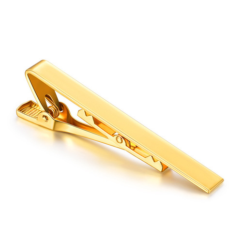 Copper Tie Clip Laser LOGO DIY Electrophoretic Color Men's Gold Black Tie Accessory Clip
