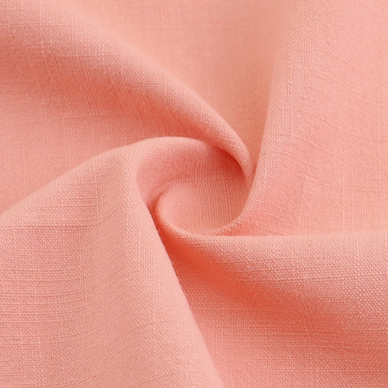 Venta al por mayor de moda lavado algodón Lino algodón slub tela algodón sandwashed algodón primavera y verano casual Top camisa vestido tela