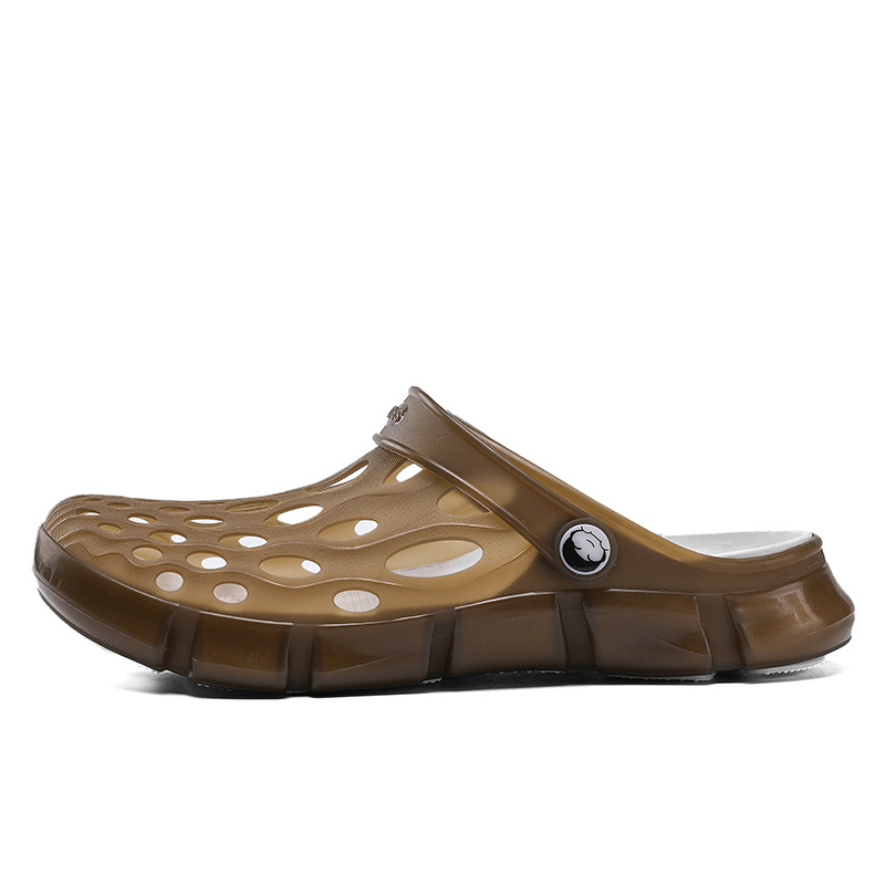Verano nuevos hombres más tamaño jalea zapatos de playa moda caca agujero zapatos casual cerrado dedo del pie zapatillas Sandalias transfronterizas