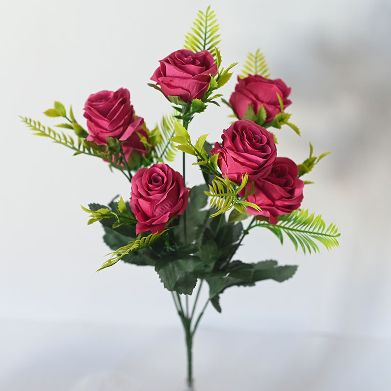 Imitación de pantalla rosa al por mayor Qixia regalos de jardín de Monet de alta calidad en el hogar decoración de flores de imitación