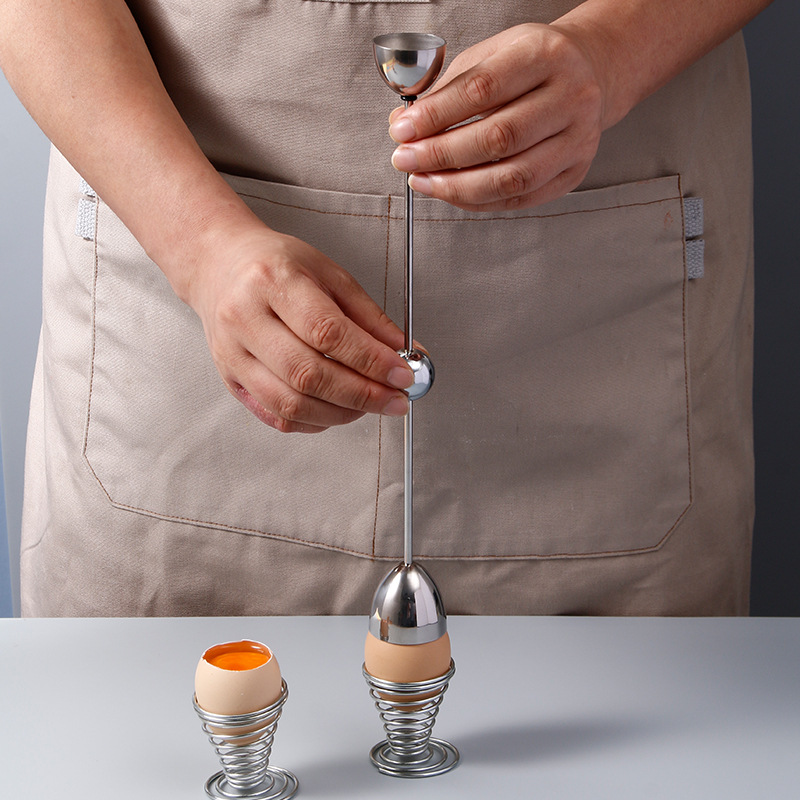 304 Stainless Steel Egg Opener Egg Shell Opener Glutinous Rice Egg Cracking Tool Chicken and Duck Egg Peeler Puncher