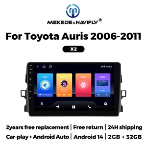 Toyota Auris 06-11 Android avtomobil GPS naviqasiya MP5 Bluetooth pleyer