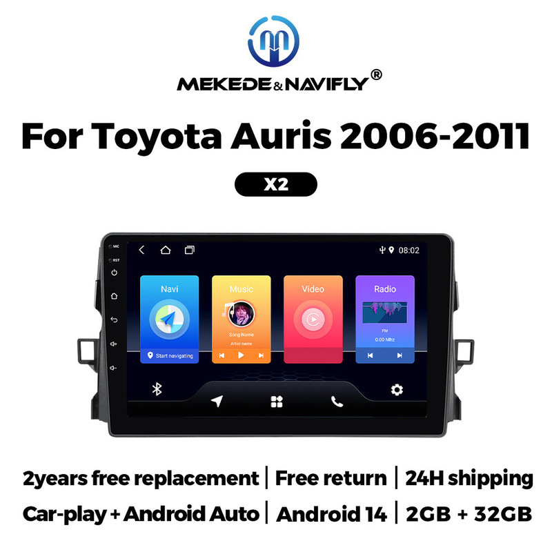 For Toyota auris 06-11 Android car GPS navigation car MP5 Bluetooth player all-in-one machine