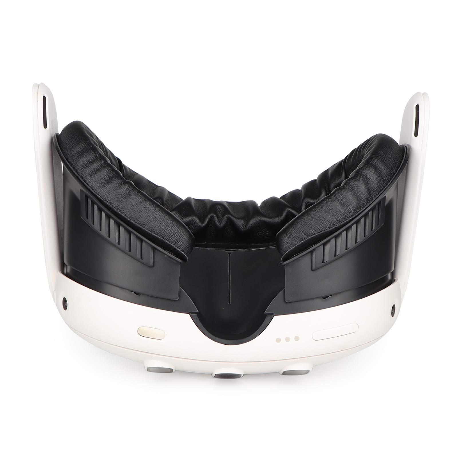 The widened mask replacement stand for Meta Quest 3 can be worn with a silicone mask for a more skin-friendly look undefined