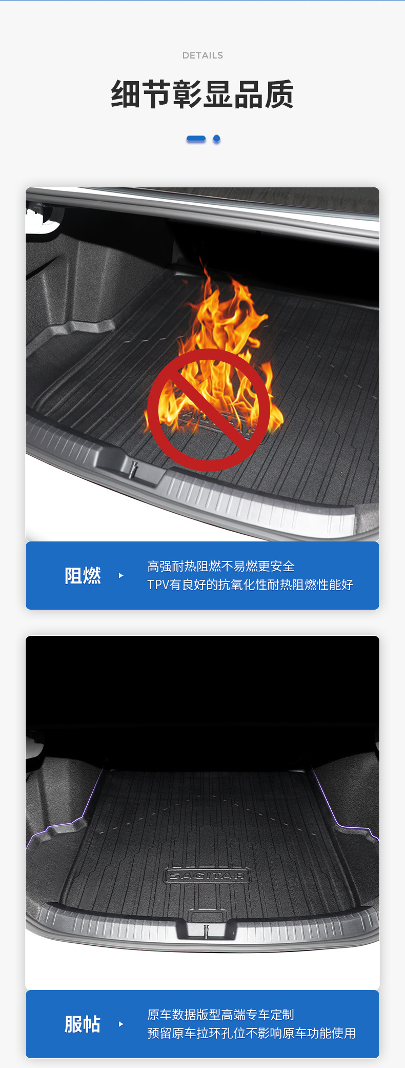 Suitable for 25 Models of Hiace 06Dmi Trunk Mat Interior Waterproof Special Wear-Resistant Tpe Hiace 06Dmi Trunk Mat