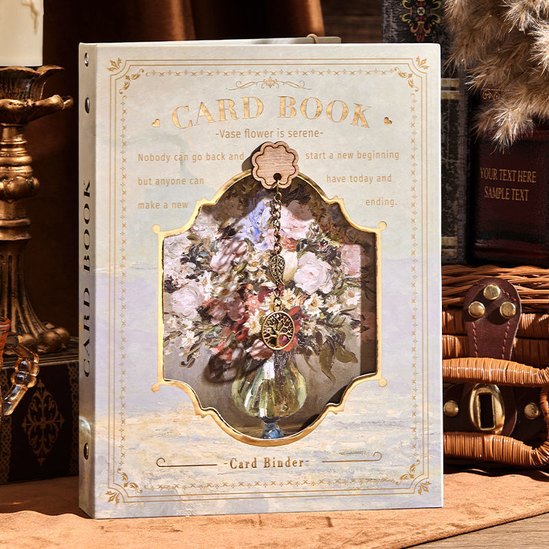 复古镂空卡册爱豆专辑小卡收纳册a5活页相册本3寸4追星卡片