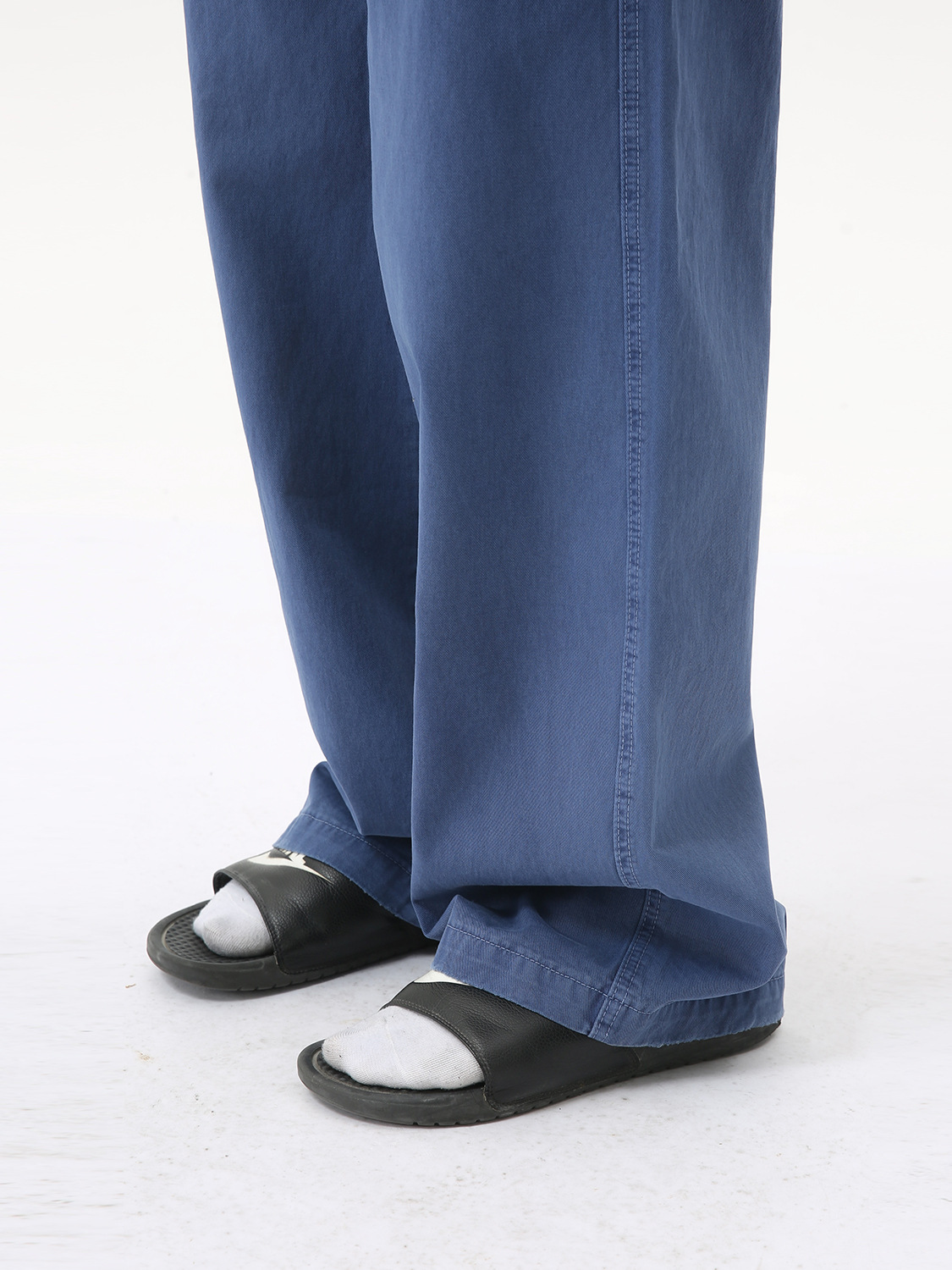 MTLCLOTHES para hombre | Vaqueros lavados rectos de pierna ancha de algodón suelto de estilo coreano básico