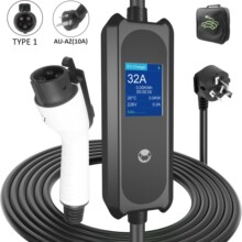 美标电动汽车便携式充电桩TYPE1家用交流充电器16A3.5KW可帶WIFI