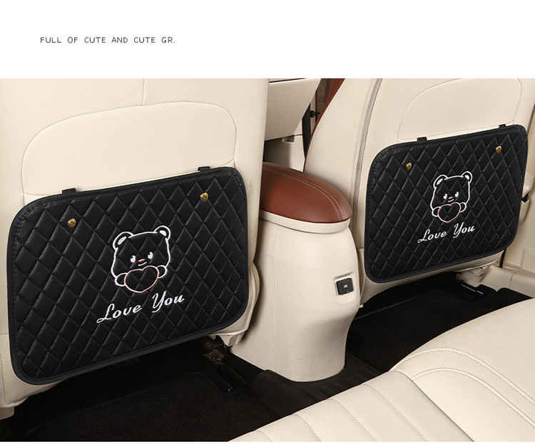 Car Anti-Kick Mat Newly Upgraded Seat Back Storage Bag Car Child Seat Back Hanging Bag Storage Box Car Interior Supplies