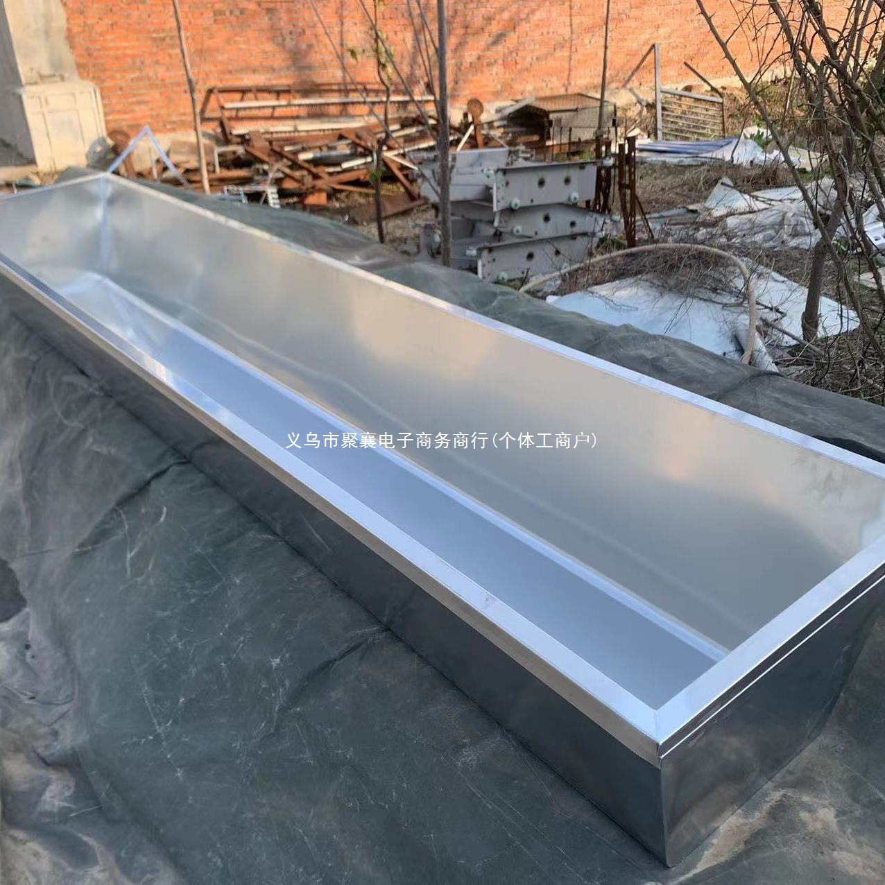 不锈钢牛食槽3米加长喂食水槽牛羊用方底加厚羊用食槽水槽饮水槽