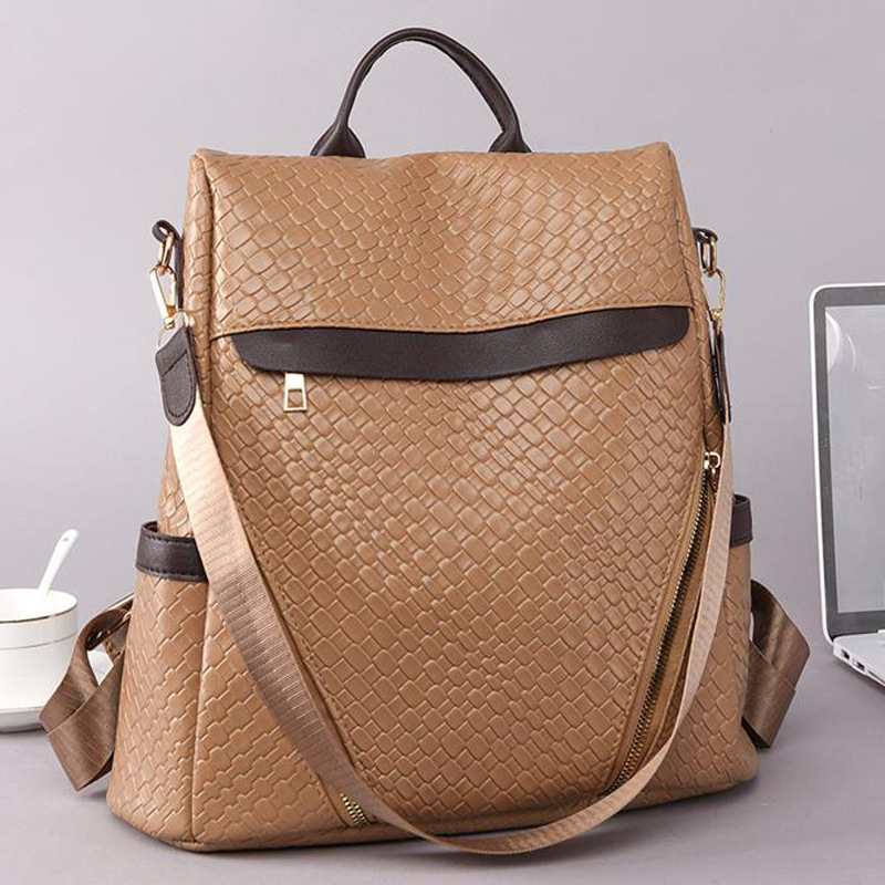 Nueva mochila antirrobo casual para mujer, mochila simple retro de gran capacidad, mochila de viaje multiusos impermeable de moda