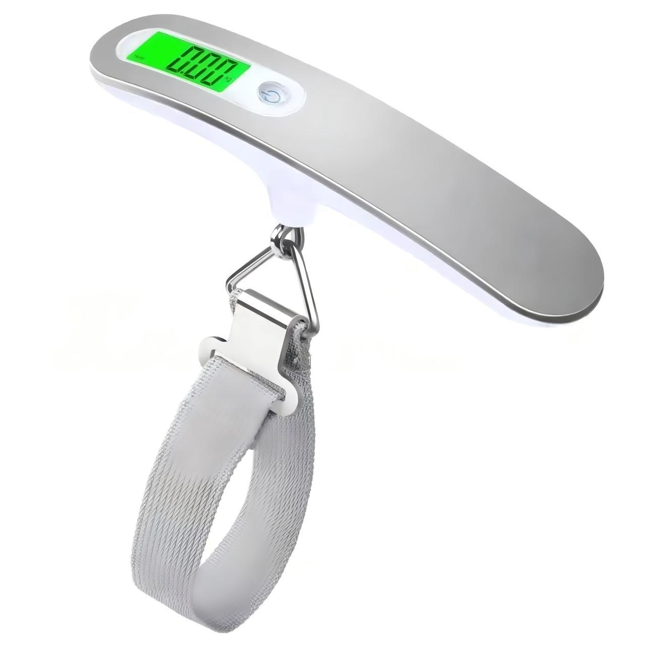 Báscula Digital Portátil para Equipaje de 50kg de Acero Inoxidable y ABS para Viajes
