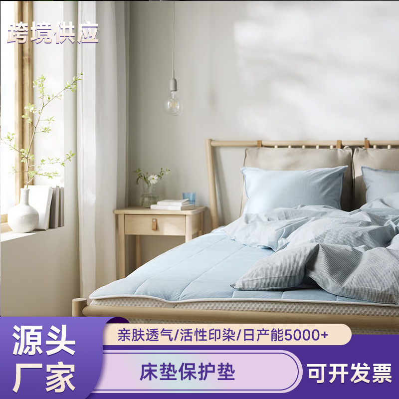 Cross-Border Double-Sided Mattress Protector, Winter and Summer Dual-Use, All-Cotton Thin Mattress Pad, Summer Cooling Bed Protector, Dirt-Proof Pad, Custom-Made Cross-Border Double-Sided Mattress Protector, Winter and Summer Dual-Use, All-Cotton Thin Mattress Pad, Summer Cooling Bed Protector, Dirt-Proof Pad, Custom-Made