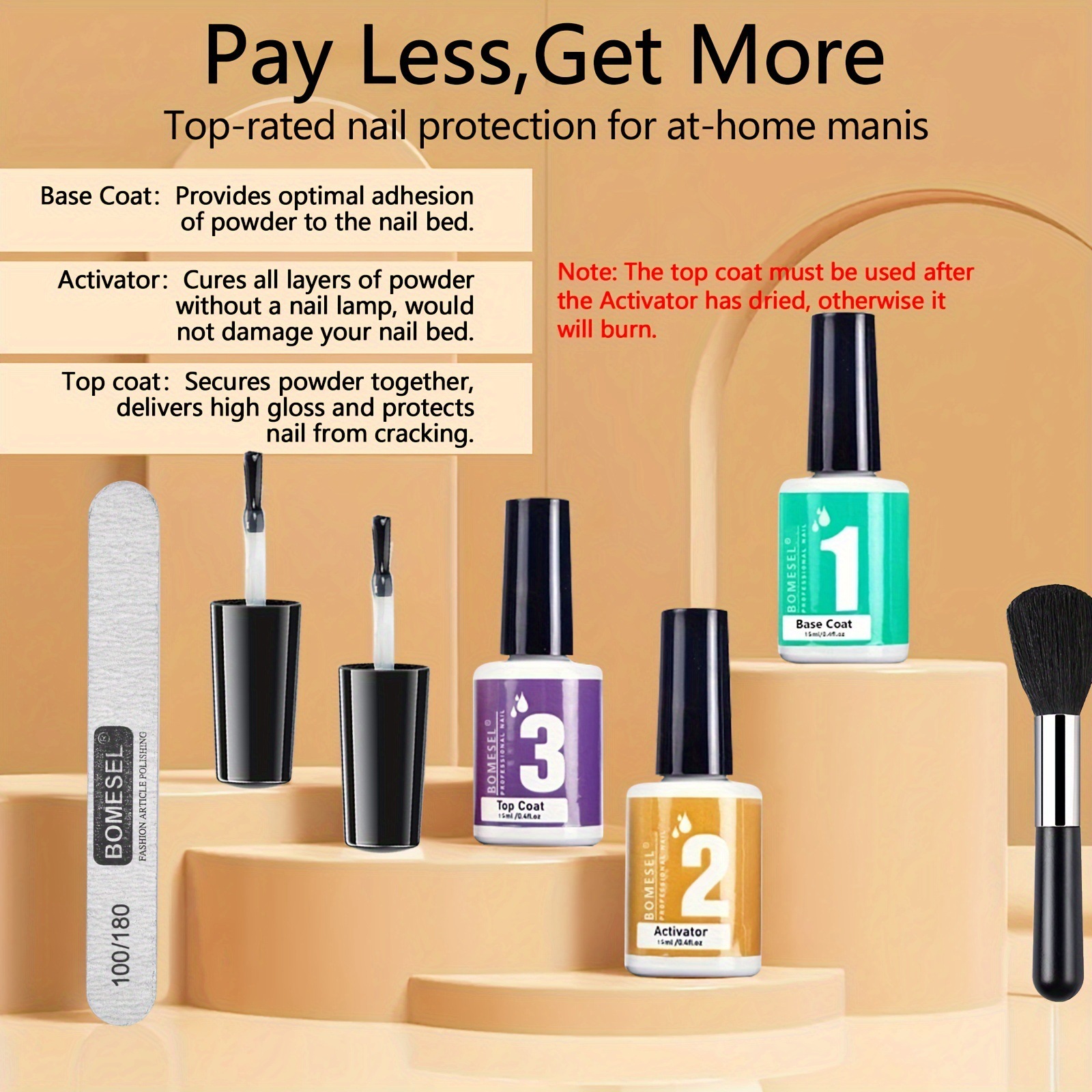 Manicure Low-Bumble Powder Manicure Infiltration Powder Manicure DIP Powder puede ser un producto alternativo y puede ser un conjunto de polvo de marca.