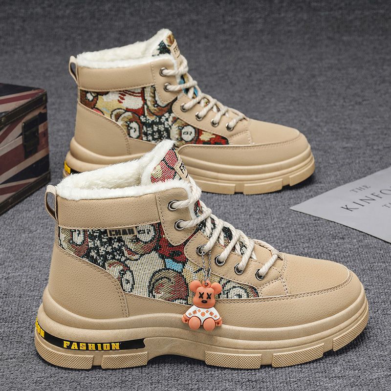 Martin botas para hombres 2025 nuevos zapatos de invierno para hombres más terciopelo grueso calentamiento zapatos de algodón de nieve para hombres botas de trabajo para hombres