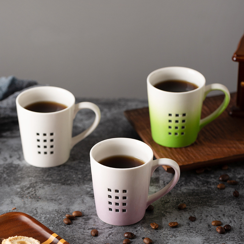 Taza de cerámica de agua, taza de marca, taza de agua vintage casera, taza de café a mano, taza de latte, taza de leche