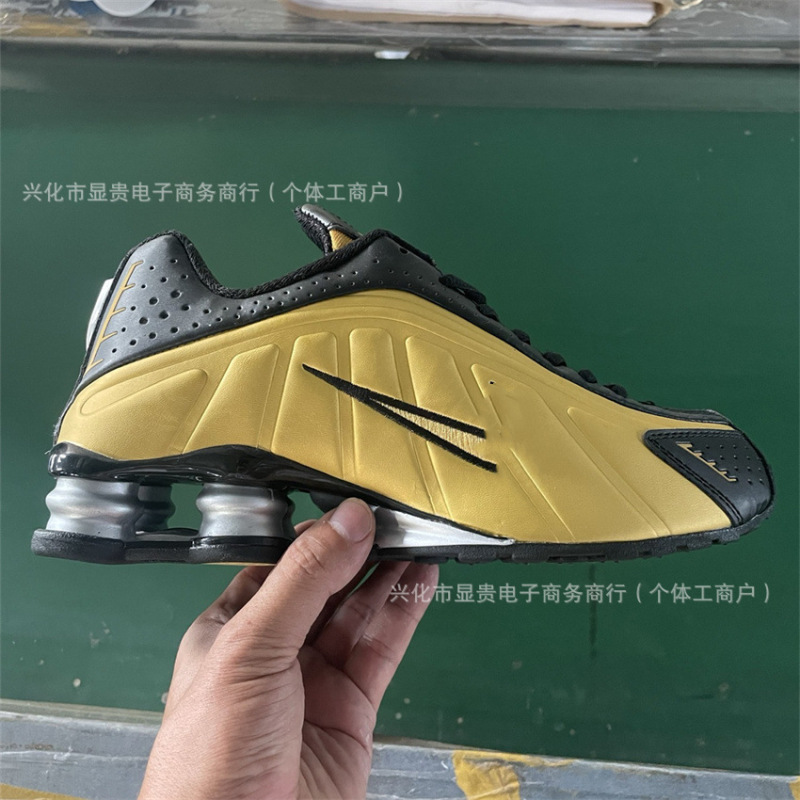 国境を越えた貿易 SHOX R4 エアコラムランニングシューズ男性と女性のためのレトロなカラフルなスポーツシューズ SHOX TL 屋外強化|undefined