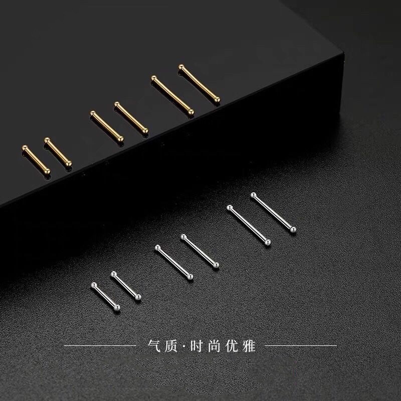 爆款隐形双头圆珠耳钉S925养耳洞小巧可爱女小众设计感简约小耳钉|undefined