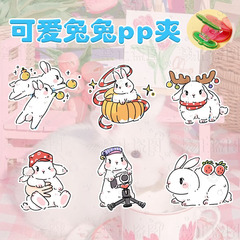 Acrylic Double-Sided PP Clip Cute Rabbit Cosplay Style Handbag Clip and Folder for the Rabbit Year Mascot