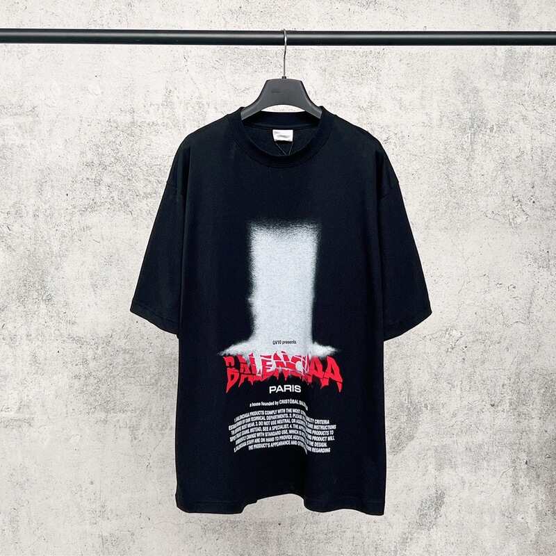 Correct Version High-Quality B Brand 26Ss New Artistic Letter Design Loose Versatile Short-Sleeve T-Shirt for Men and Women Correct Version High-Quality B Brand 26Ss New Artistic Letter Design Loose Versatile Short-Sleeve T-Shirt for Men and Women