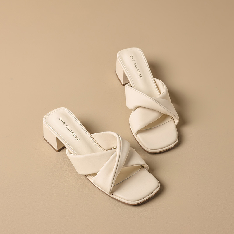Dép sandal nữ quai chữ V phong cách Pháp thanh lịch, thoáng khí — KY25 Hạnh