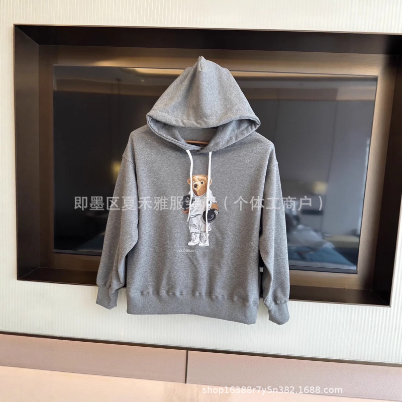 25新款经典LP小熊连帽卫衣上衣秋冬季宽松休闲百搭套头卫衣现货|undefined